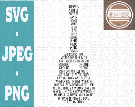 Download I D Love To Lay You Down Guitar Shaped Svgpng And Jpeg Etsy
