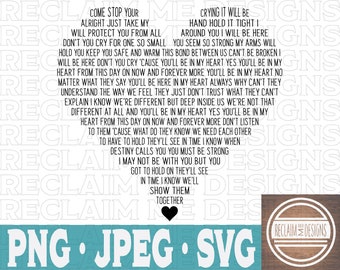 You'll be in my heart Heart shaped SVG,JPEG, and PNG file