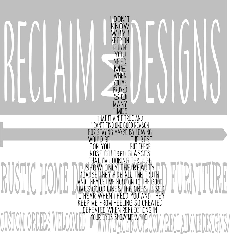 Rose Colored Glasses Guitar shaped SVG and PNG file image 1