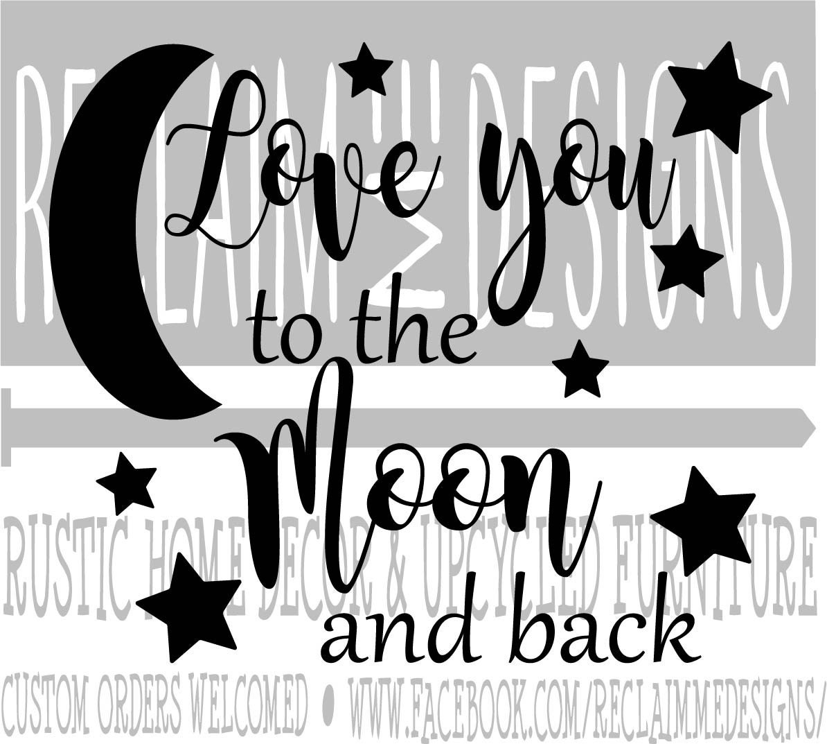 Love you to the moon and back SVGPNG and JPEG file | Etsy