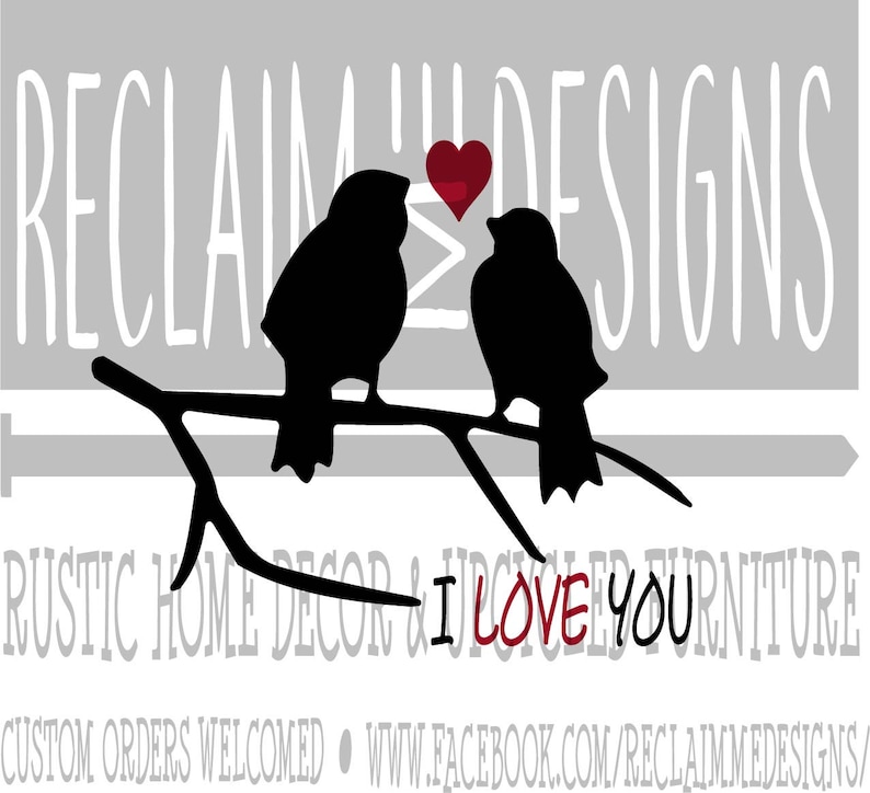 Love Birds With Heart Svg And Png File Etsy