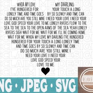 Unchained Melody heart shaped SVG,PNG, and JPEG file