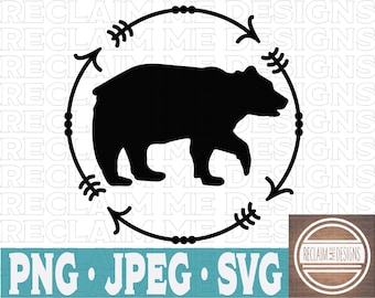 Bear with arrows SVG,PNG, and JPEG file