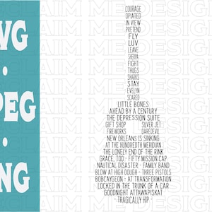 Tragically Hip Guitar shaped SVG,PNG, and JPEG file