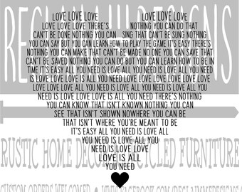 Todo lo que necesita es amor SVG y PNG archivo