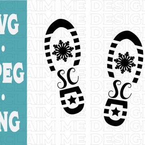 Santa Claus Boot Print SVG,PNG, and JPEG file
