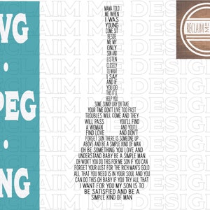 Eenvoudige man gitaar Lyric WordArt SVG, PNG en JPEG-bestand