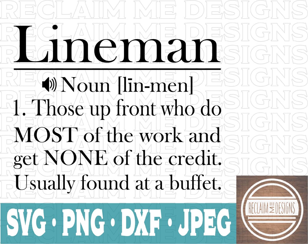 Lineman Definition Svg,dxf,jpeg, and PNG File Etsy
