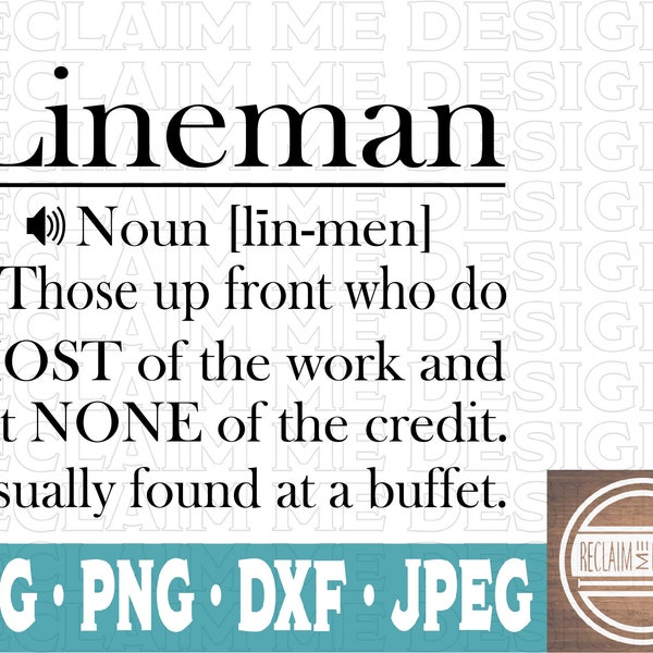Lineman definition SVG,DXF,jPEG, and PNG file