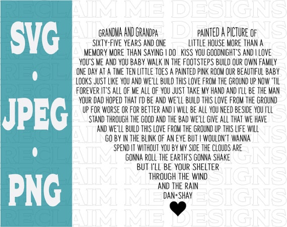 From The Ground Up Heart Shaped Svgjpeg And Png File Etsy