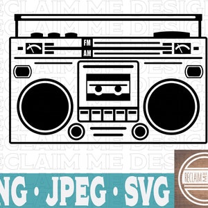 Boom Box SVG,PNG,and JPEG file