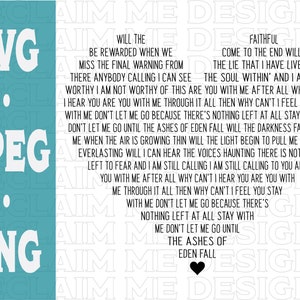 Ashes of Eden hjärtformad SVG-, PNG- och JPEG-fil