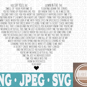 Speechless Heart Shaped SVG,JPEG and PNG file