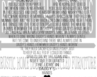 Daddy's hands Heart shaped word art SVG,PNG, and JPEG file