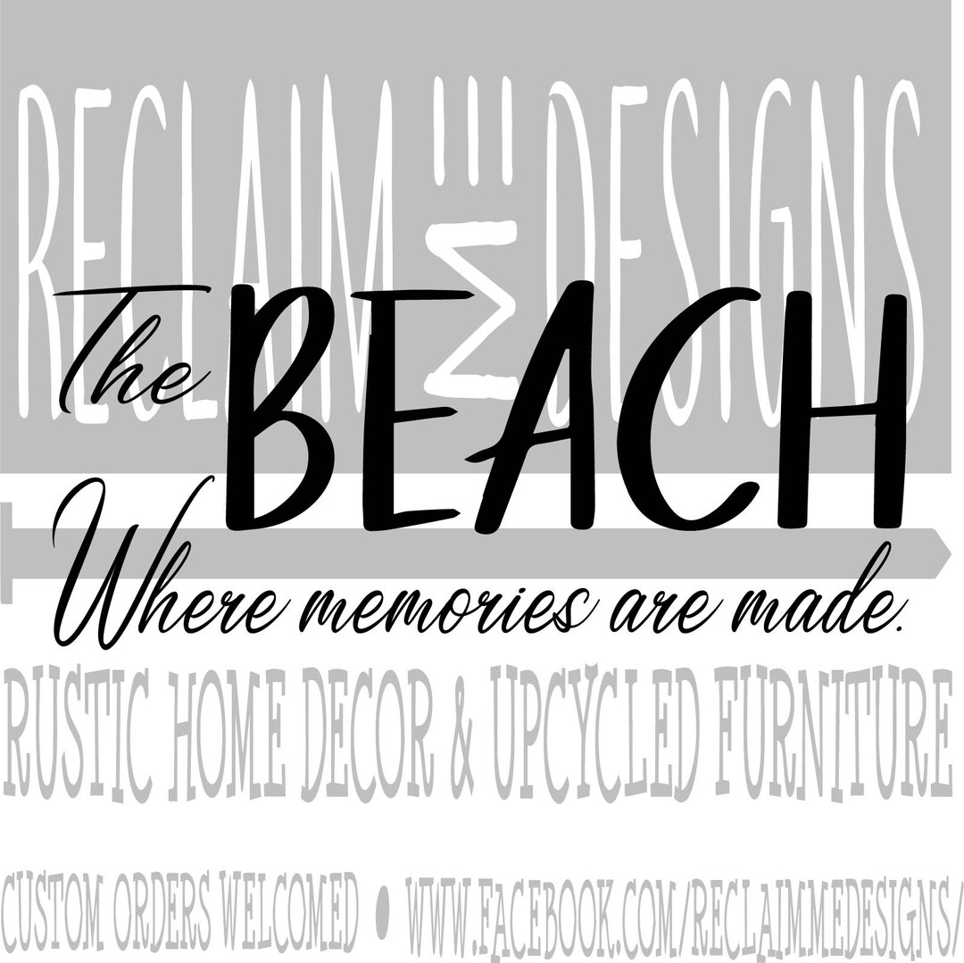 The Beach Memories SVG and PNG File - Etsy