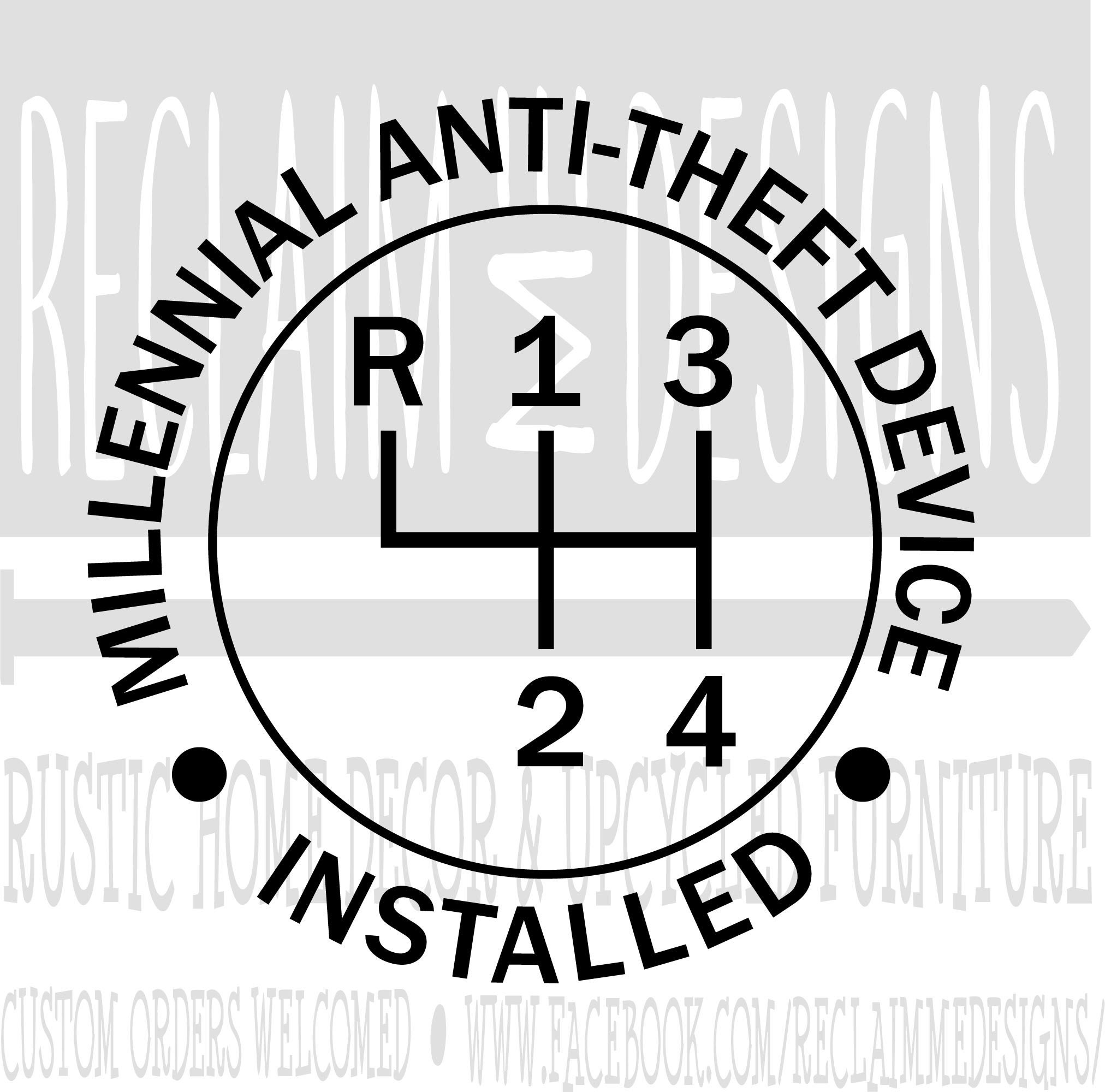 Millennial Anti-Theft Device SVG,DXF,PNG, and jPEG file