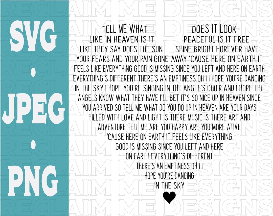 Dancing in the Sky Heart Shaped SVG,PNG, and JPEG File Etsy