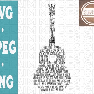 Boy-Gitarre geformte SVG und PNG-Datei