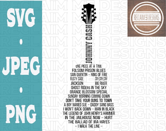 Drawing & Illustration Johnny Cash Digital Download PNG & SVG Art ...
