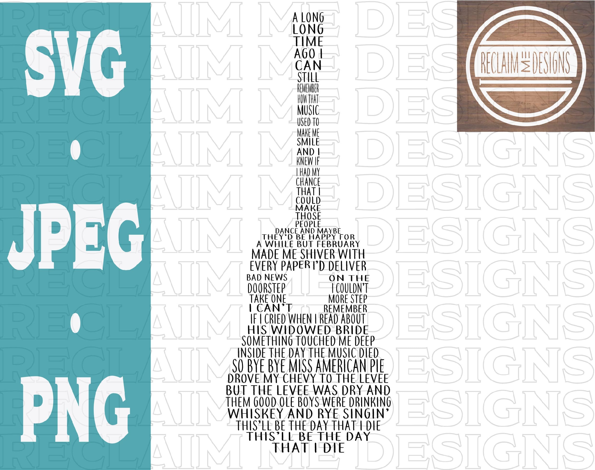 Download American Pie Word Art Svg Png And Jpeg File