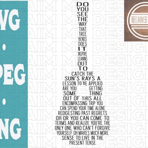 Present tense guitar shaped SVG,PNG, and JPEG file