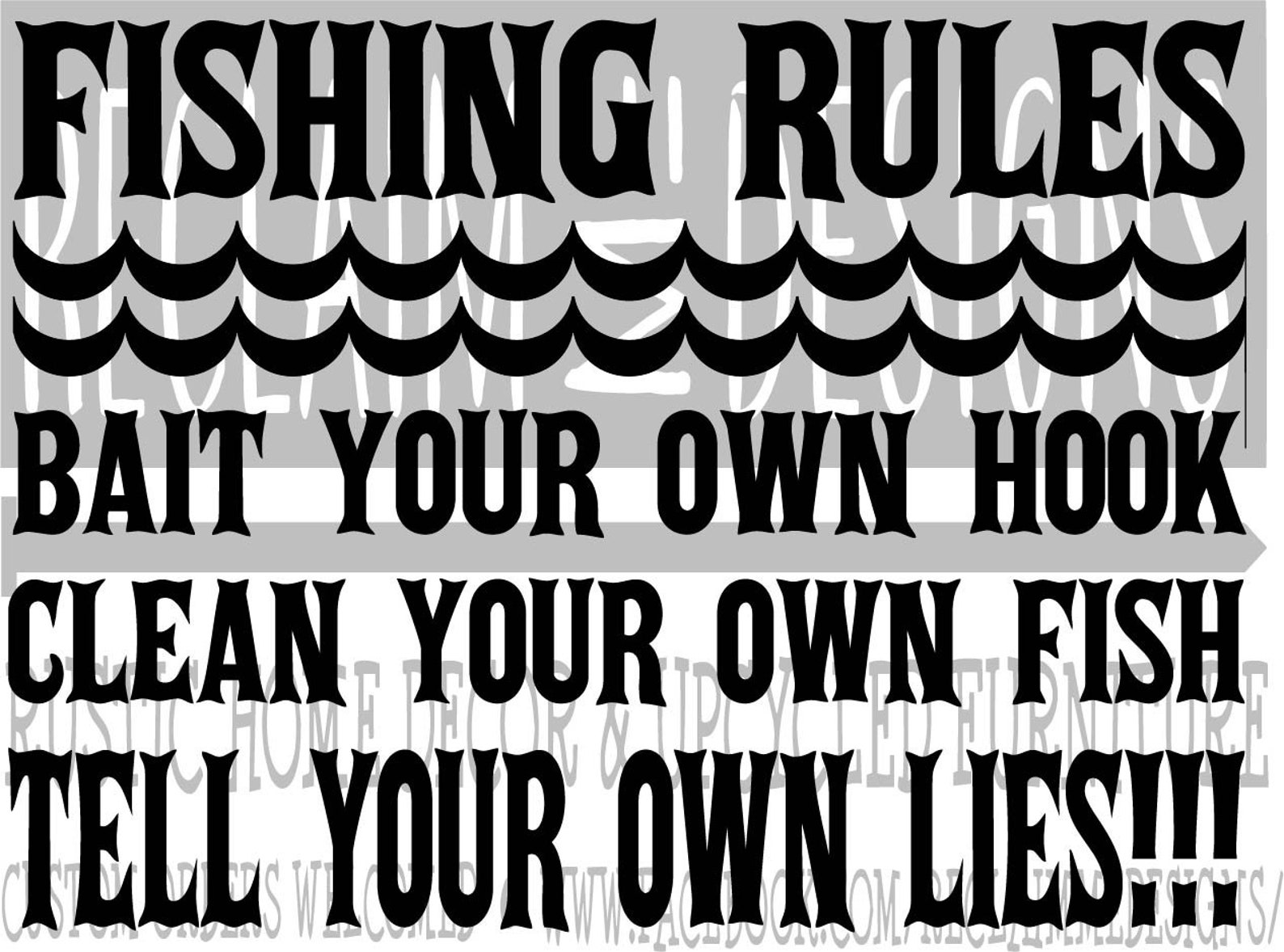 Fishing Rules SVGPNG and JPEG File Etsy