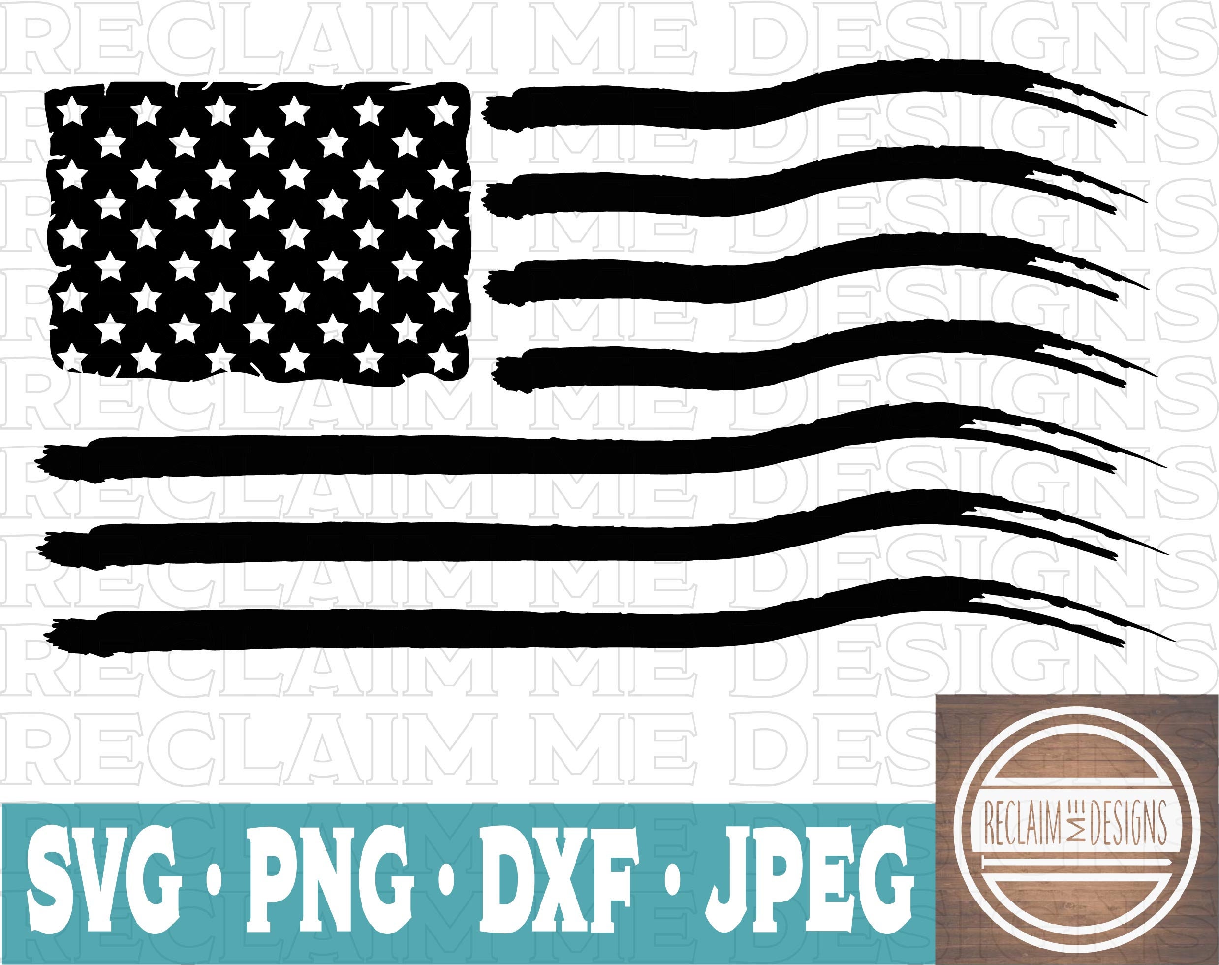 Tattered flag SVGDXFPNG and jPEG file | Etsy