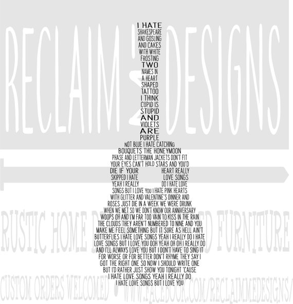 Download I Hate Love Songs Guitar Shaped Svgpng And Jpeg File Etsy