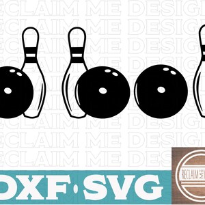 Kręgiel i kula do gry w kręgle w formacie SVG i DXF