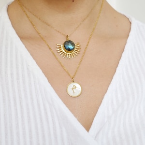 Collier Buchstabe arabe Alif Lam Mim Ra Waw Ia Ha Noun