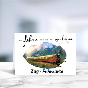 Fahrkarte • Panorama Express • Glacier Express • Hochzeitskarte • Lokomotive • Geburtstagkarte • Skyline • Reisegutschein • Motiv 6