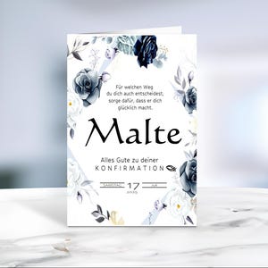 Konfirmation • Karte • Jugendweihe • Kommunion • Glückwunschkarte • personalisiert • LN2