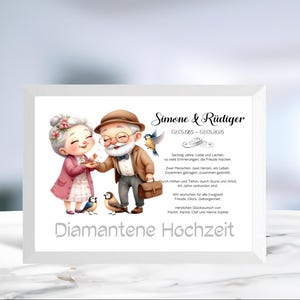 Diamantene Hochzeit • Geldgeschenk • Hochzeitstag 60 Jahre •  Jubiläumsgeschenk  • personalisiert  • Wunscherfüller • LN1 - 5 von 5