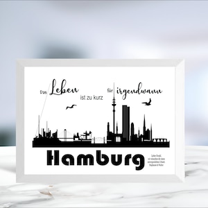 Geldgeschenk • Hamburg • Skyline Hamburg • Einladung Hamburg • Karte Hamburg • Reisegutschein Hamburg • personalisiert • Motiv 6 von 6