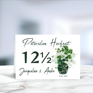 Petersilien Hochzeit • Karte • Hochzeitstag • 12,5 Jahre verheiratet • Glückwunschkarte • personalisiert • LN3