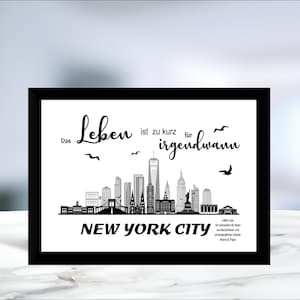 Geldgeschenk • New York City • Hochzeitsreise • Hochzeit • Skyline • Geburtstag • Rente • Reisen • personalisiert