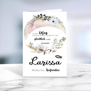 Konfirmation • Karte • Jugendweihe • Kommunion • Glückwunschkarte • personalisiert • LN1-Motiv 1 von 6