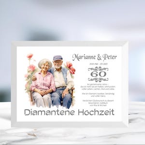 Diamantene Hochzeit • Geldgeschenk • Hochzeitstag 60 Jahre •  Jubiläumsgeschenk  • personalisiert  • Wunscherfüller • LN3 - 3 von 7