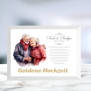 Geldgeschenk • Goldene Hochzeit • 50 Jahre Ehe • Karte goldene Hochzeit • personalisiert • LN2 -Motiv 5 von 8