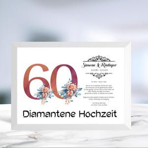 Diamantene Hochzeit • Geldgeschenk • Hochzeitstag 60 Jahre •  Jubiläumsgeschenk  • personalisiert  • Wunscherfüller • LN2 - 1 von 5