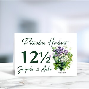 Petersilien Hochzeit • Karte • Hochzeitstag • 12,5 Jahre verheiratet • Glückwunschkarte • personalisiert • LN1