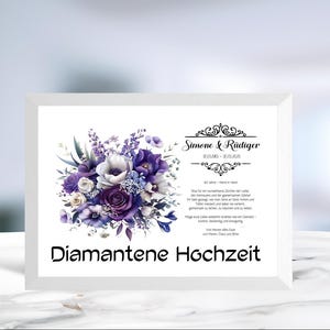 Diamantene Hochzeit • Geldgeschenk • Hochzeitstag 60 Jahre •  Jubiläumsgeschenk  • personalisiert  • Wunscherfüller • LN4 - 5 von 5