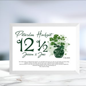 Geldgeschenk • Petersilien Hochzeit • Hochzeitstag • 12,5 Jahre verheiratet • personalisiert • auch Digital • LN1-3