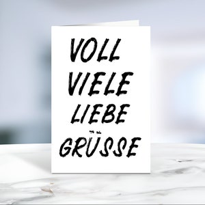 Liebe Grüße  • Glückwunschkarte • Happy Birthday •  Geburtstagskarte • Einfach so • Ich liebe dich  • Lieblingsmensch  • Freundschaft