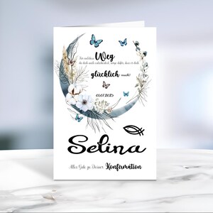 Konfirmation • Karte • Jugendweihe • Kommunion • Glückwunschkarte • personalisiert • LN1-Motiv 5 von 6