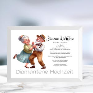 Diamantene Hochzeit • Geldgeschenk • Hochzeitstag 60 Jahre •  Jubiläumsgeschenk  • personalisiert  • Wunscherfüller • LN1 - 2 von 5