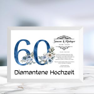 Diamantene Hochzeit • Geldgeschenk • Hochzeitstag 60 Jahre •  Jubiläumsgeschenk  • personalisiert  • Wunscherfüller • LN2 - 5 von 5