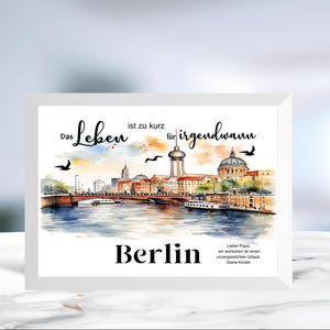 Geldgeschenk • Berlin • Skyline • Karte Berlin • Gutschein Berlin • Berlin Reisen • Einladung •  personalisiert •  LN1 - Motiv 3 von 6