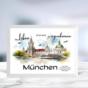 Geldgeschenk • München • Skyline München • Einladung München • Karte München • Reisegutschein München • personalisiert • Motiv 4 von 6