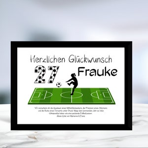 Geldgeschenk • Geburtstag • Frauenfußball • Frau •   Fußball  • Fußballkarten • personalisiert